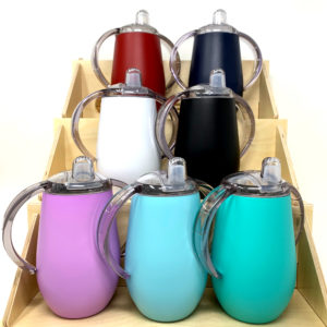 Photo of color options for Stainless Steel Sippy Cup Custom Engraved